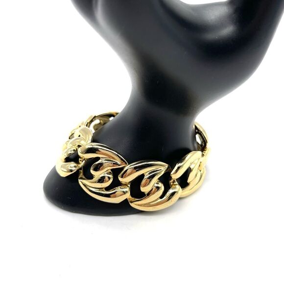 Vintage 80’s Link Bracelet Gold Tone - Picture 1 of 3